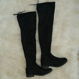 Black Thigh High Boots